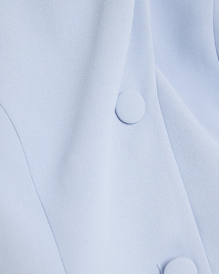 Blue Halter Neck Waistcoat
