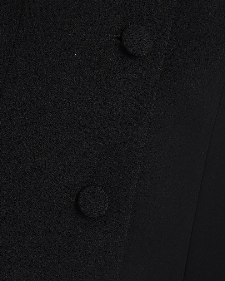 Black Halter Neck Waistcoat