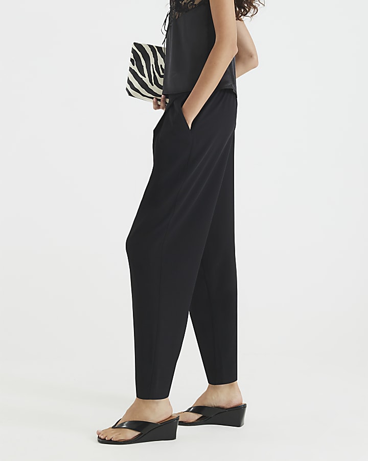 Black Barrell Leg Trousers