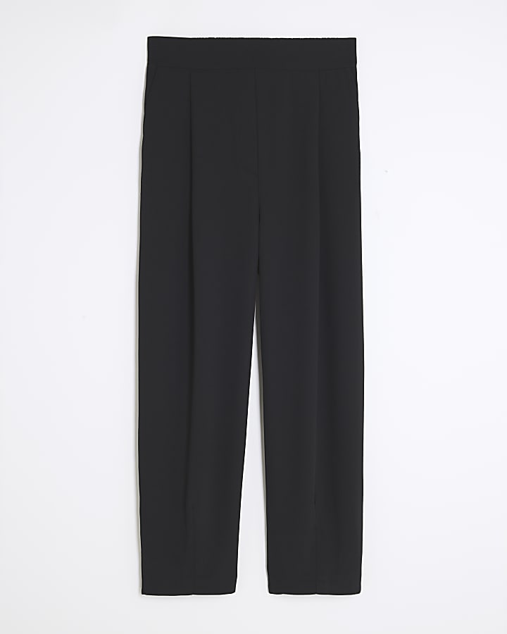 Black Barrell Leg Trousers