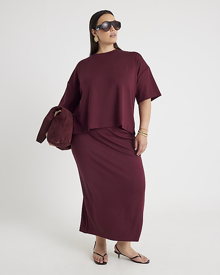 Red Premium Short Sleeve Boxy T-Shirt