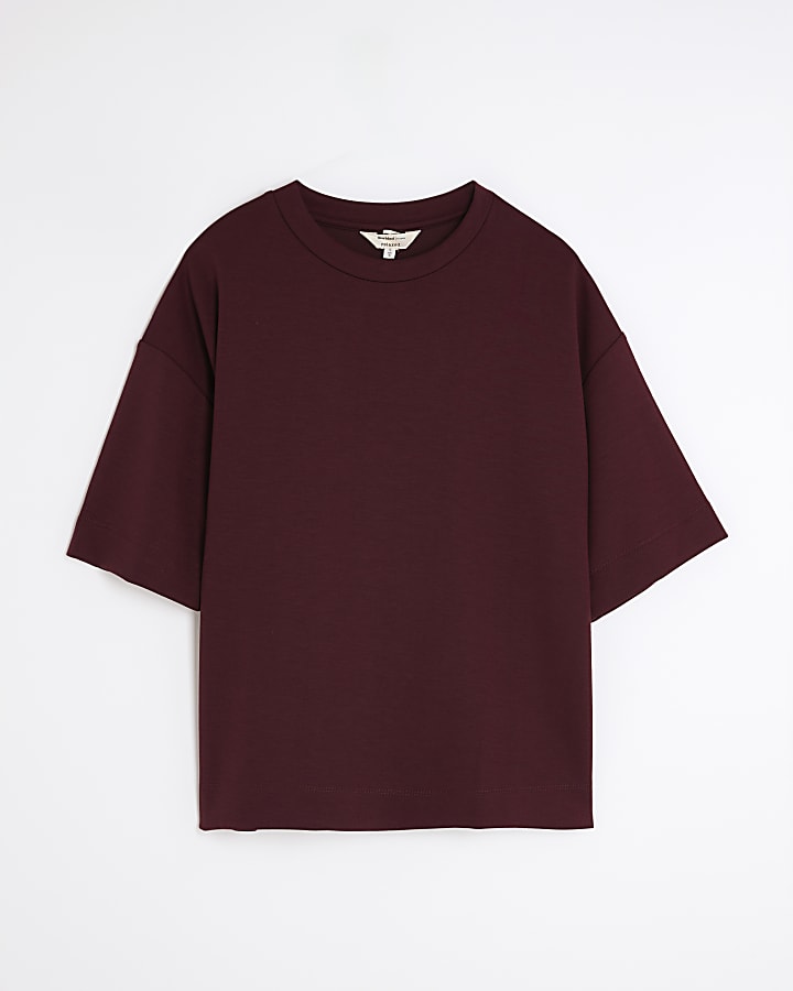 Red Premium Short Sleeve Boxy T-Shirt