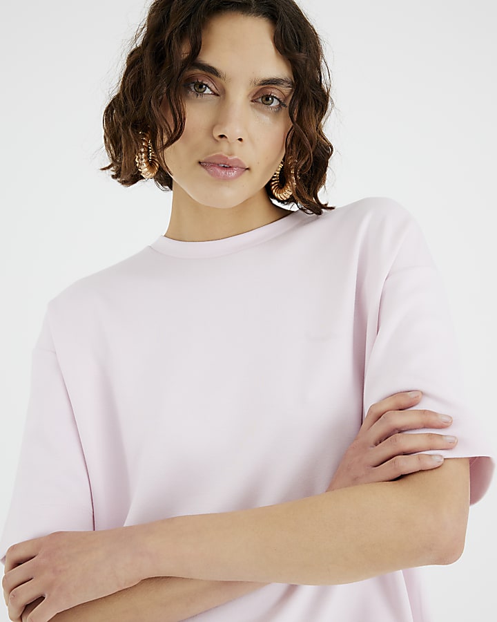Pink Premium Short Sleeve Boxy T-shirt
