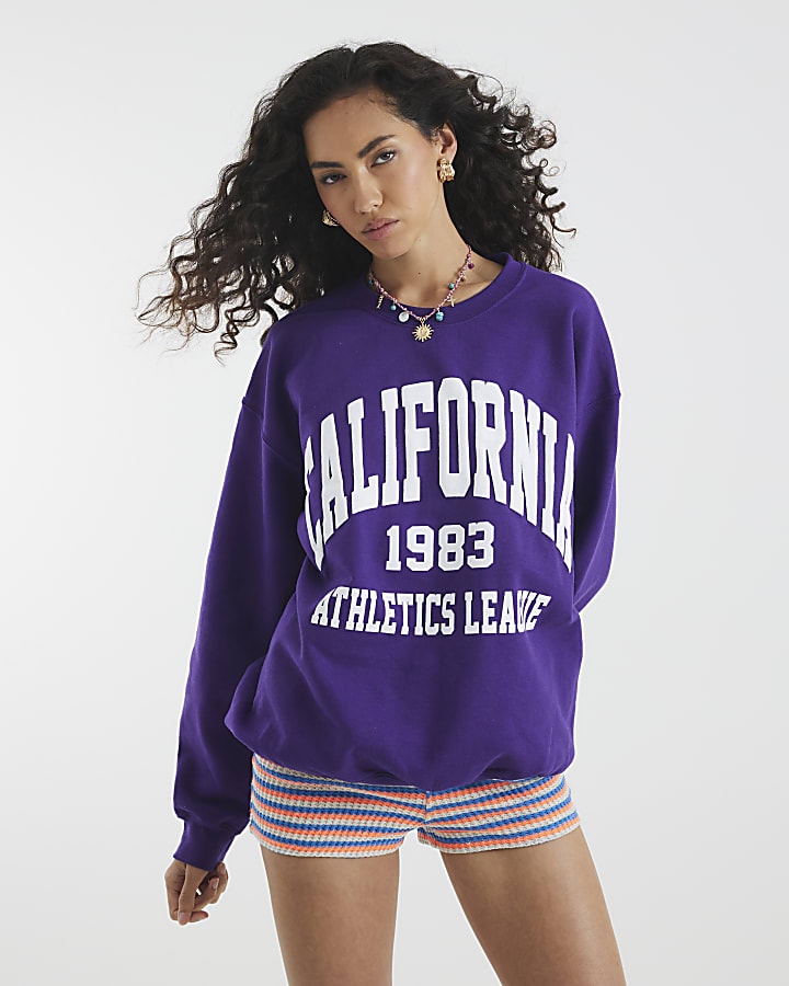 Purple California Athletic Sweatshirt