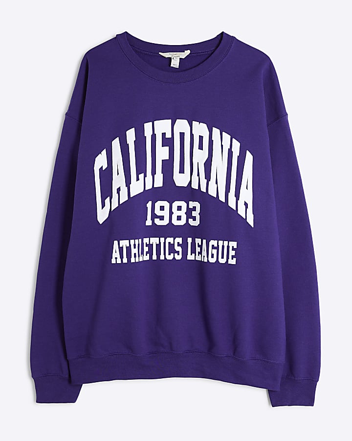 Purple California Athletic Sweatshirt
