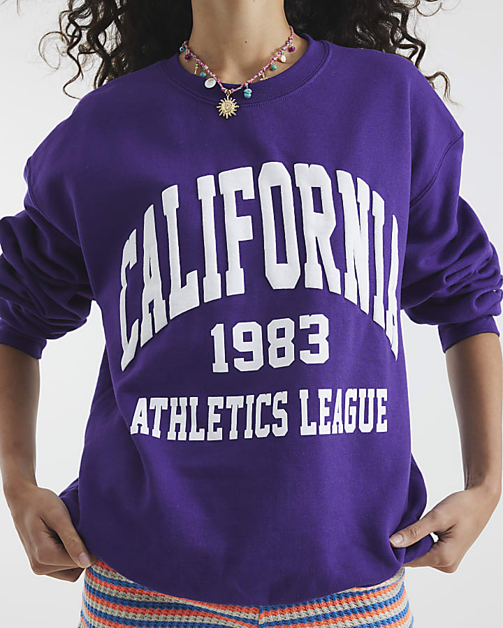 Purple California Athletic Sweatshirt