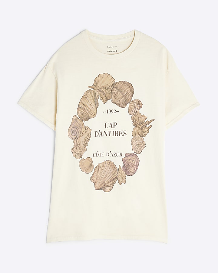 Beige Circle Shell Antibes T-Shirt
