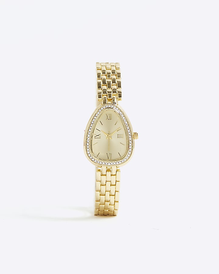 Gold Oval Watch