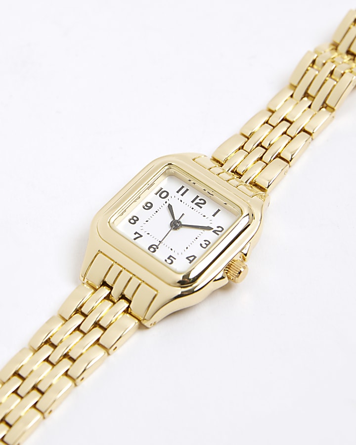 Gold Square Face Watch