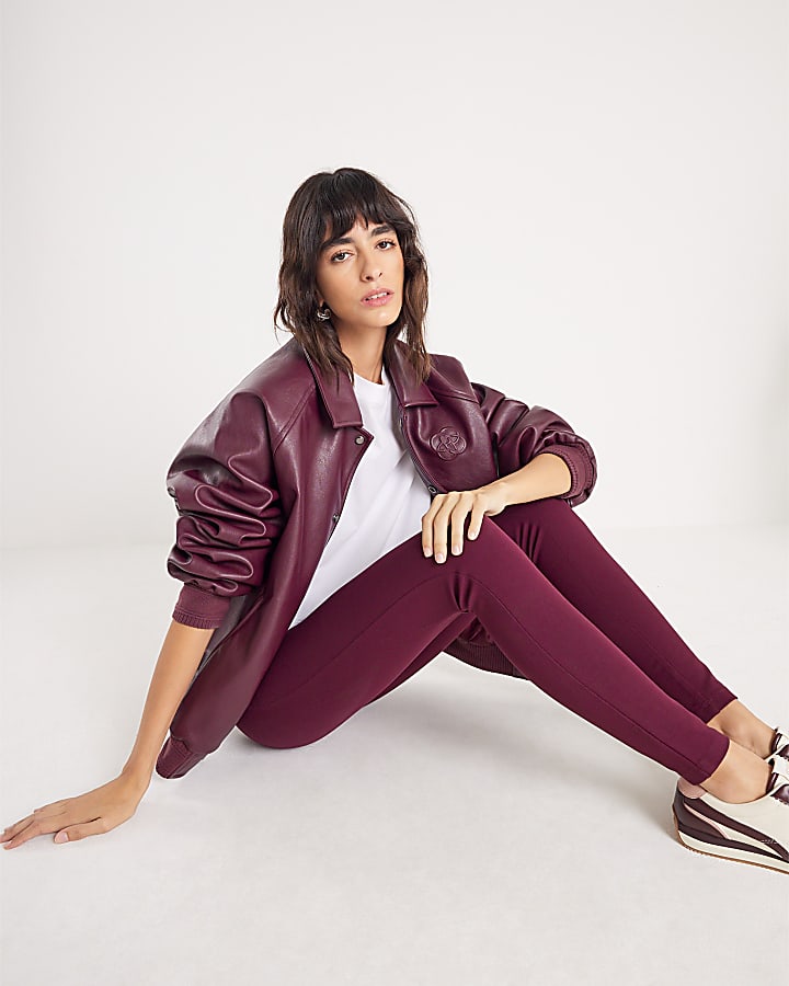 Red Ponte Leggings