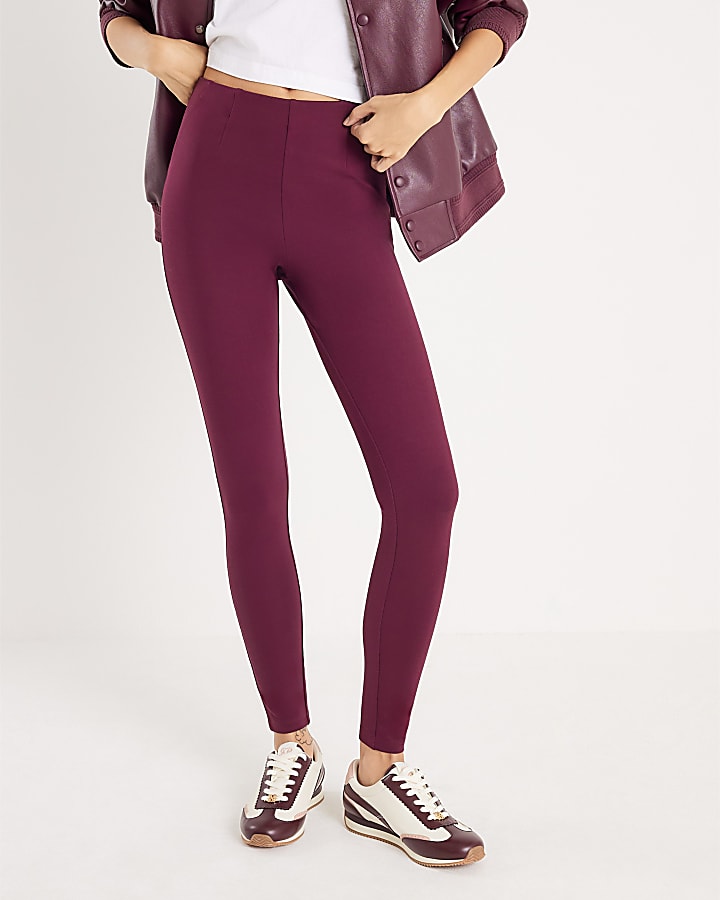 Red Ponte Leggings