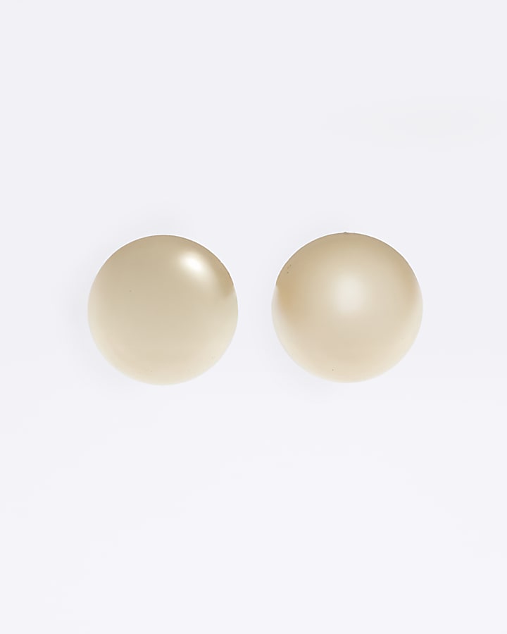 Gold Dome Stud Earrings