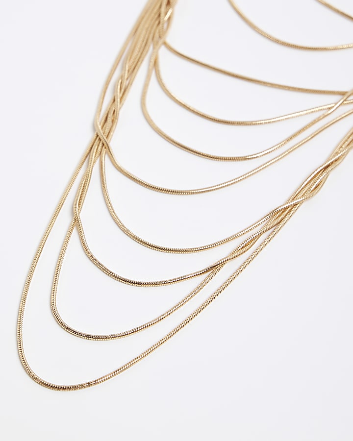 Gold Layered Snake Chain Necklace