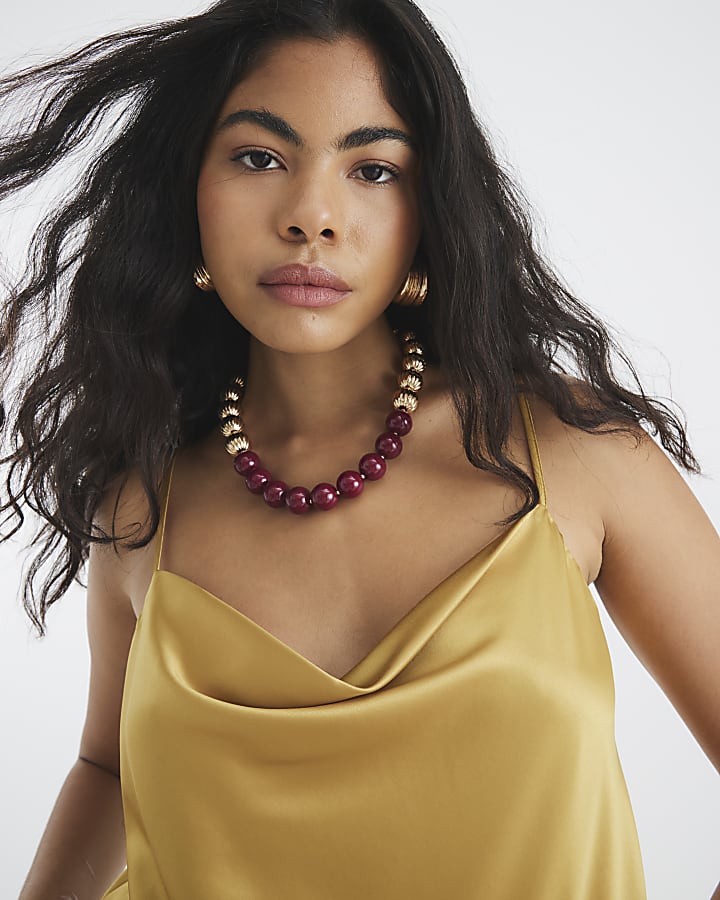 Red Beaded Necklace