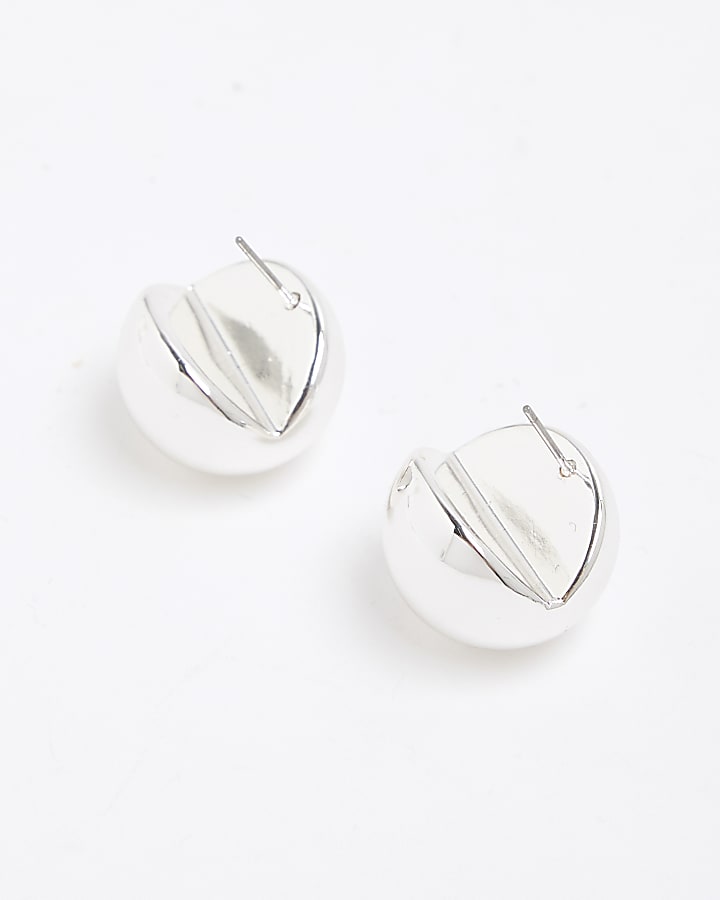 Silver ball stud earrings