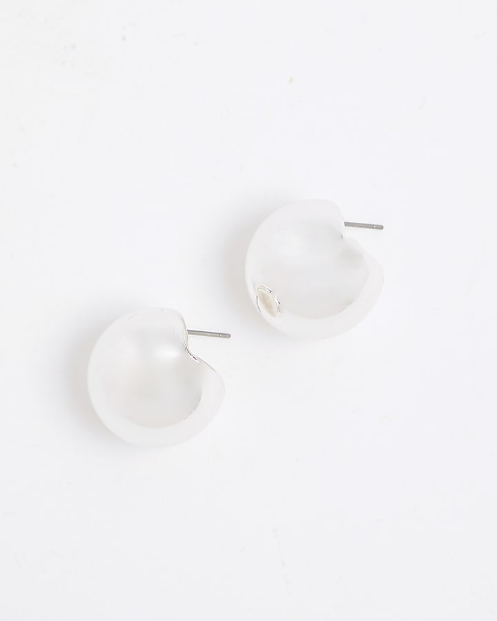 Silver ball stud earrings