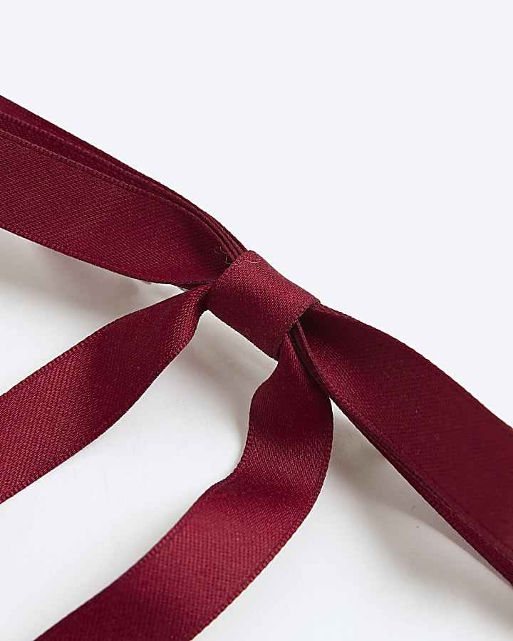 Red Skinny Hair Bow