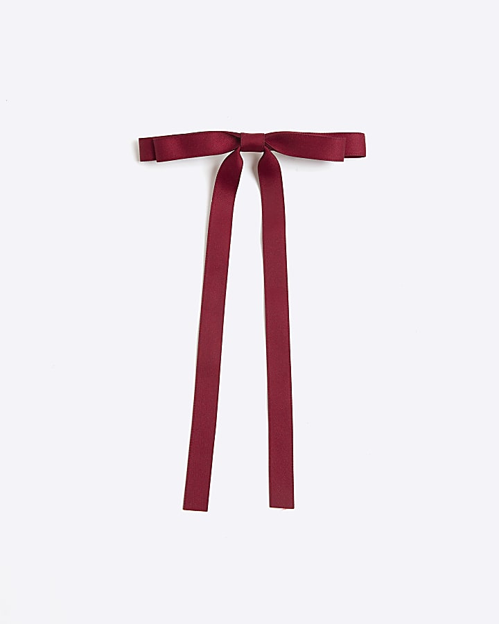 Red Skinny Hair Bow