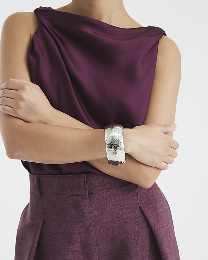 Silver Smooth Polished Clamp Bracelet