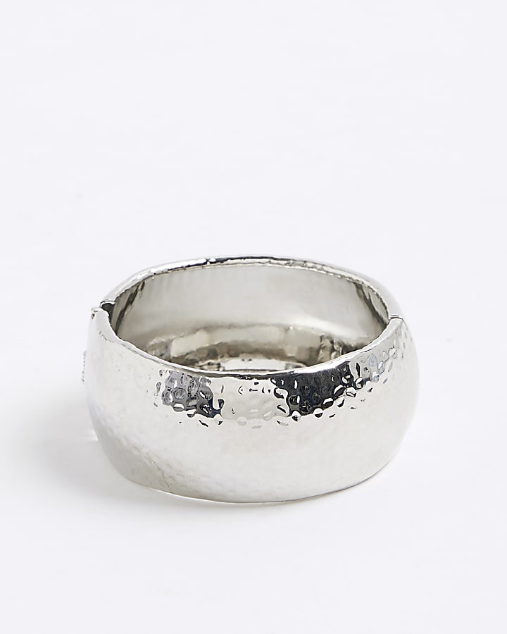 Silver Smooth Polished Clamp Bracelet