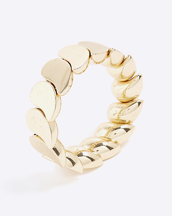 Gold Teardrop Stretch Bracelet
