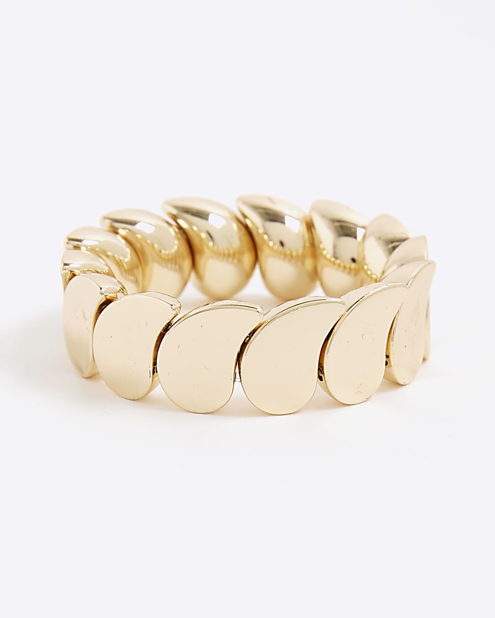 Gold Teardrop Stretch Bracelet
