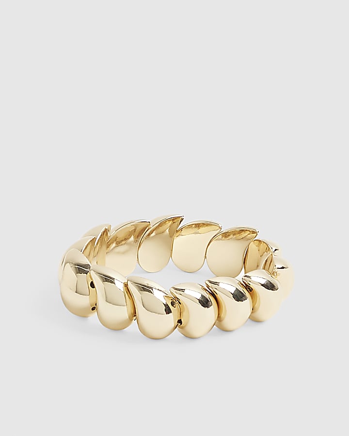 Gold Teardrop Stretch Bracelet