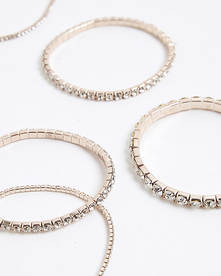Rose Gold Cupchain Pack Of 5 Bracelets