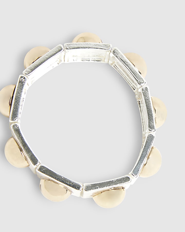 Mixed Metal Studded Bracelet