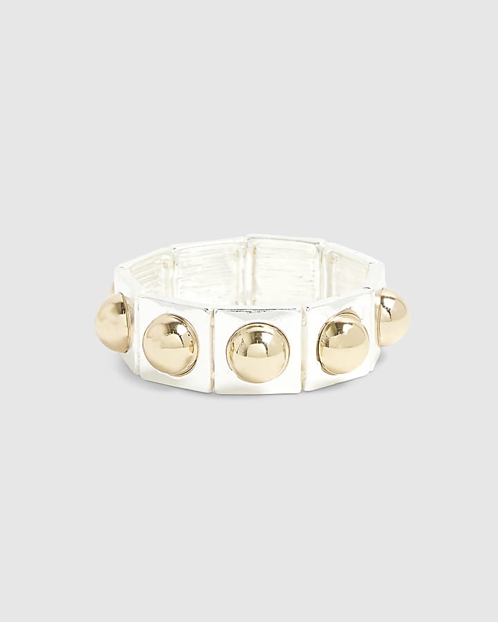Mixed Metal Studded Bracelet