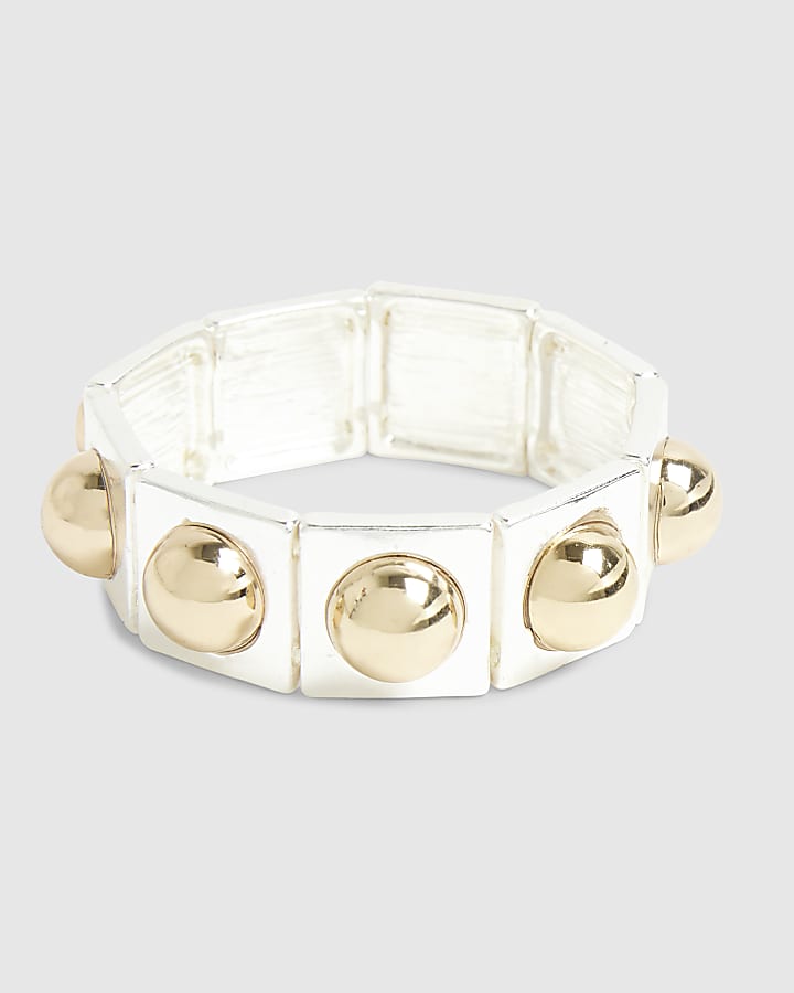 Mixed Metal Studded Bracelet