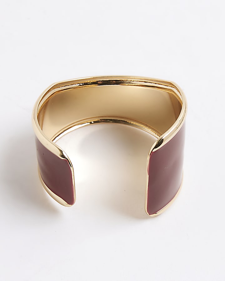Red Wavy Cuff Bracelet