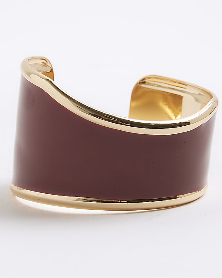 Red Wavy Cuff Bracelet