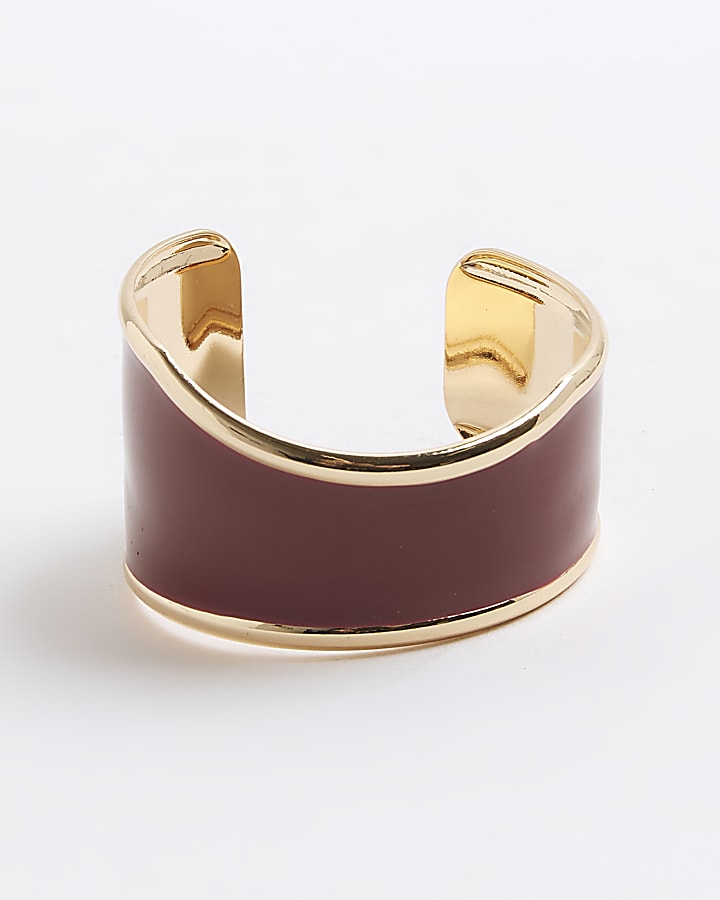 Red Wavy Cuff Bracelet