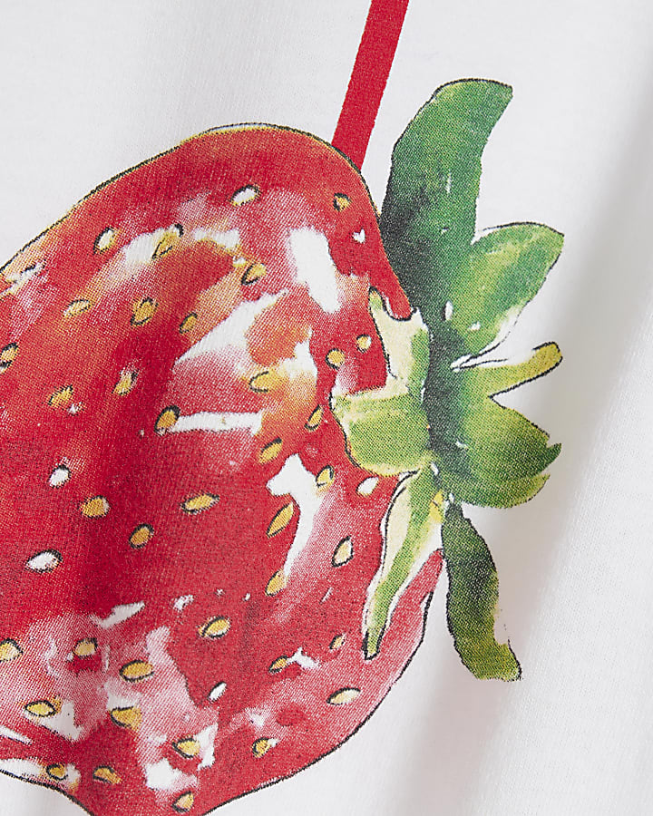 White Strawberry Bikini T-Shirt