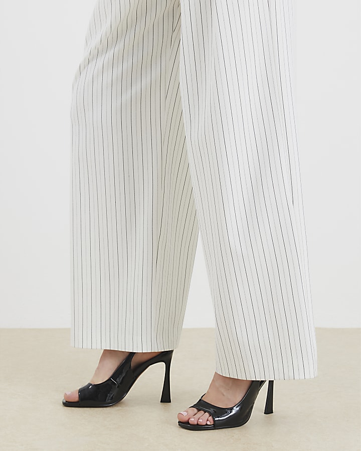 Black Sling Back Peep Toe Heels