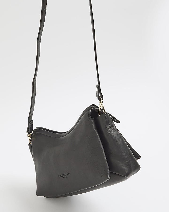 Black Leather Cross body bag