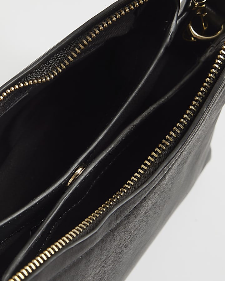 Black Leather Cross body bag