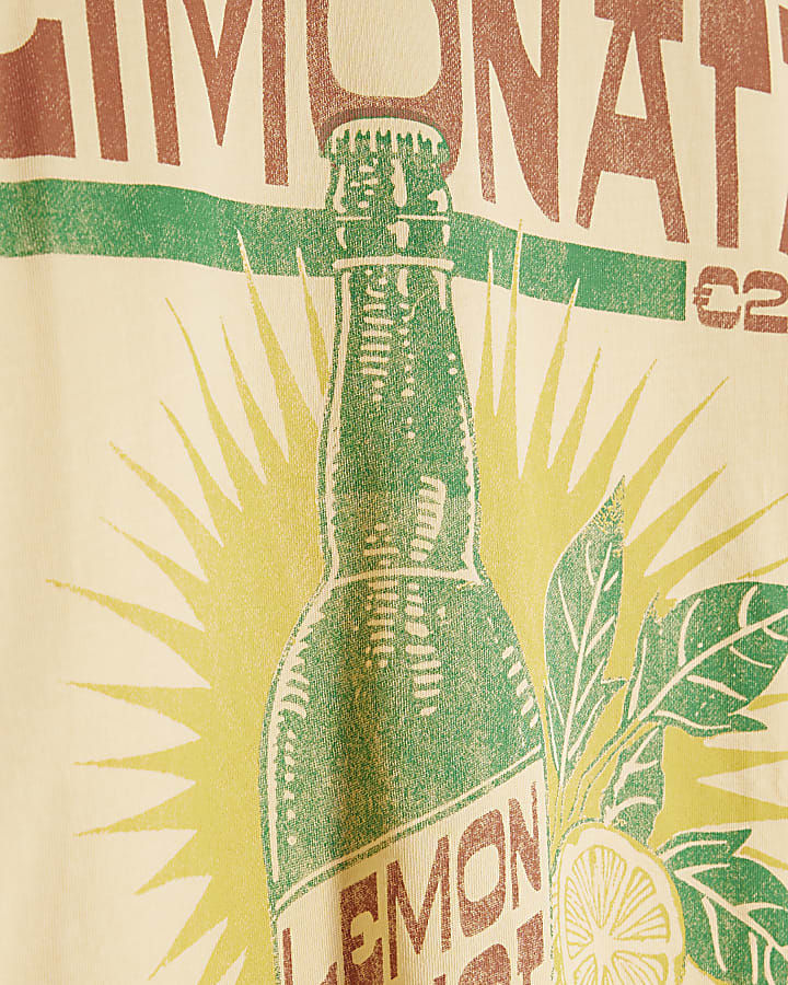 Yellow Short Sleeve Limonata Drink T-shirt