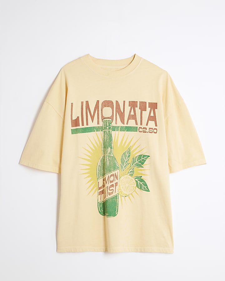 Yellow Short Sleeve Limonata Drink T-shirt