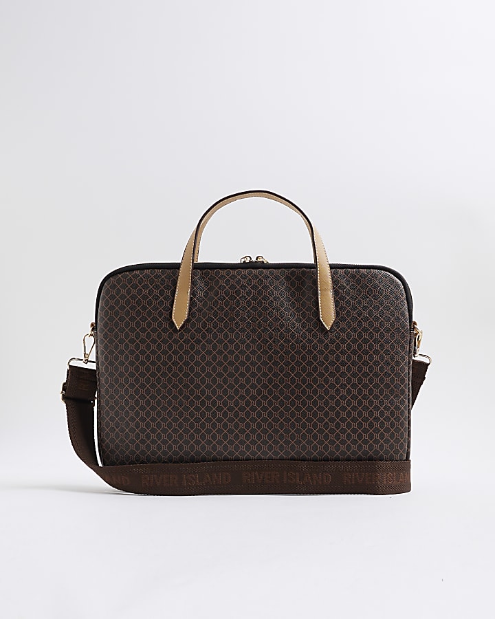 Brown Morgan Floral Monogram Laptop Case