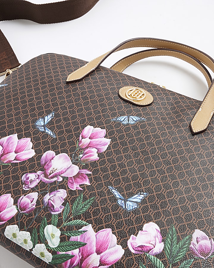 Brown Morgan Floral Monogram Laptop Case