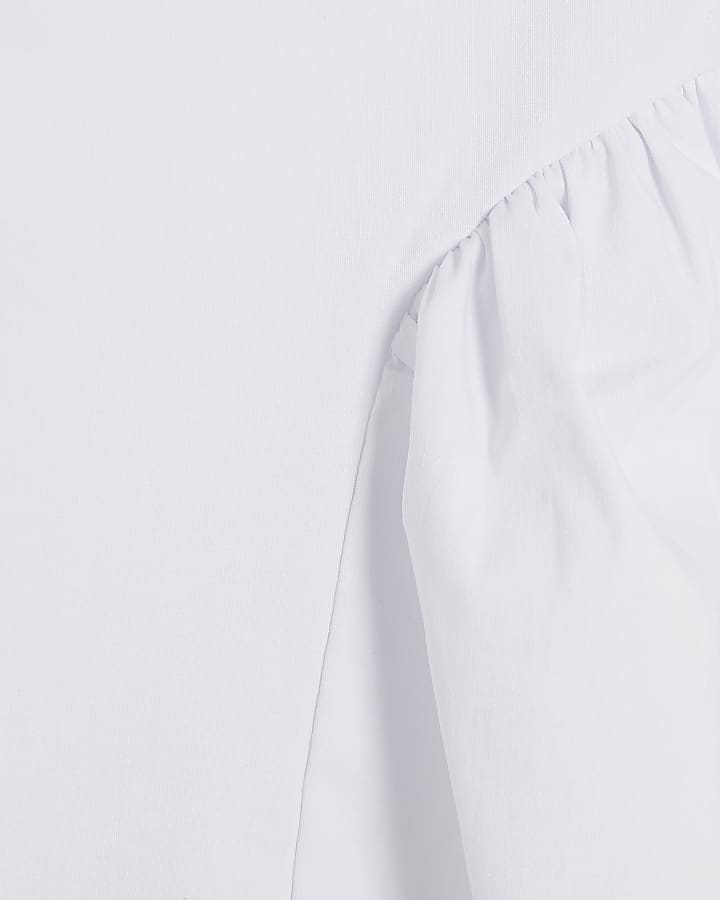 White Sleeveless V Neck Midi Dress