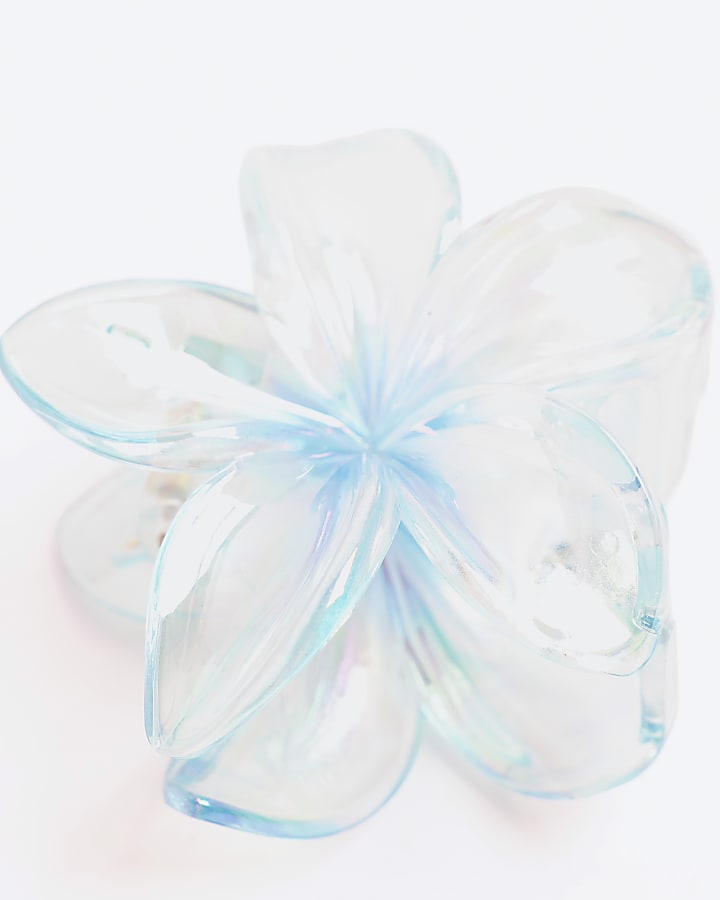 Blue Flower Hair Claw Clip