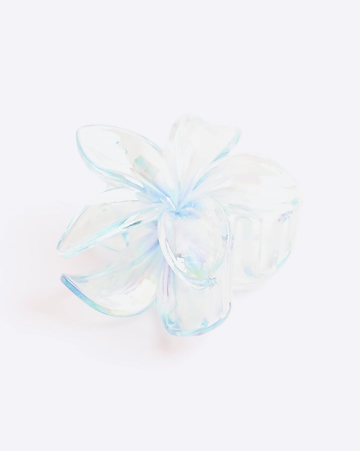 Blue Flower Hair Claw Clip