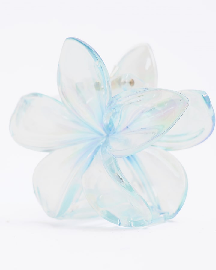 Blue Flower Hair Claw Clip
