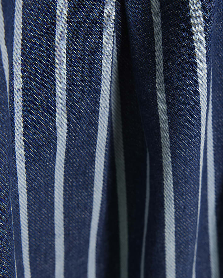 Blue Stripe Wide Leg Pyjama Jeans
