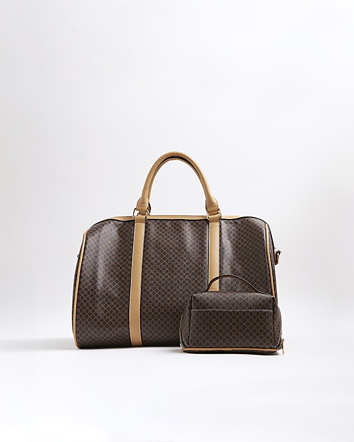 Brown Morgan Floral Monogram Bag Bundle