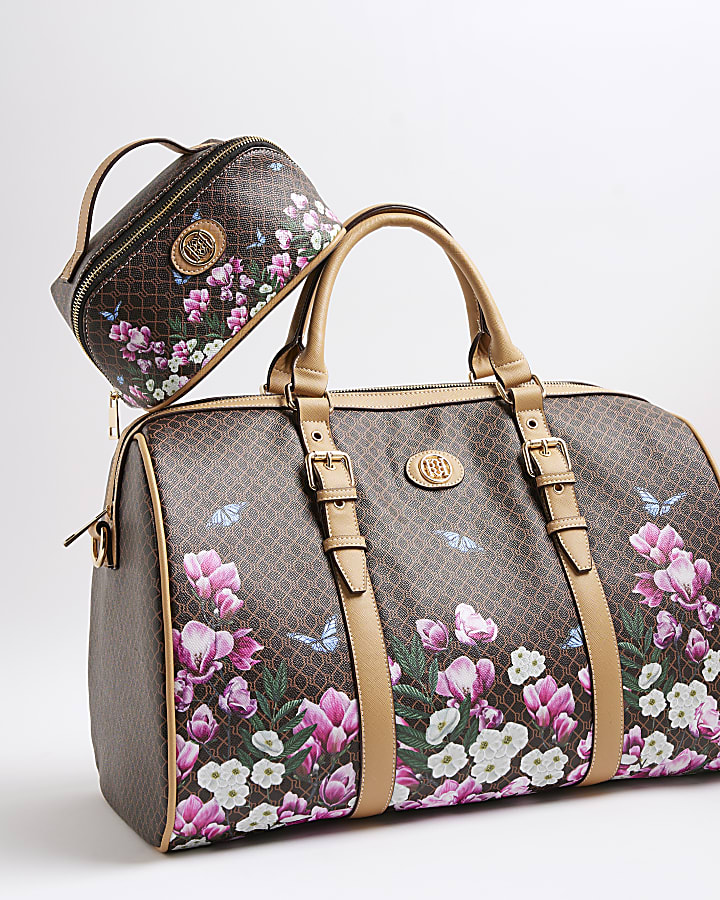 Brown Morgan Floral Monogram Bag Bundle
