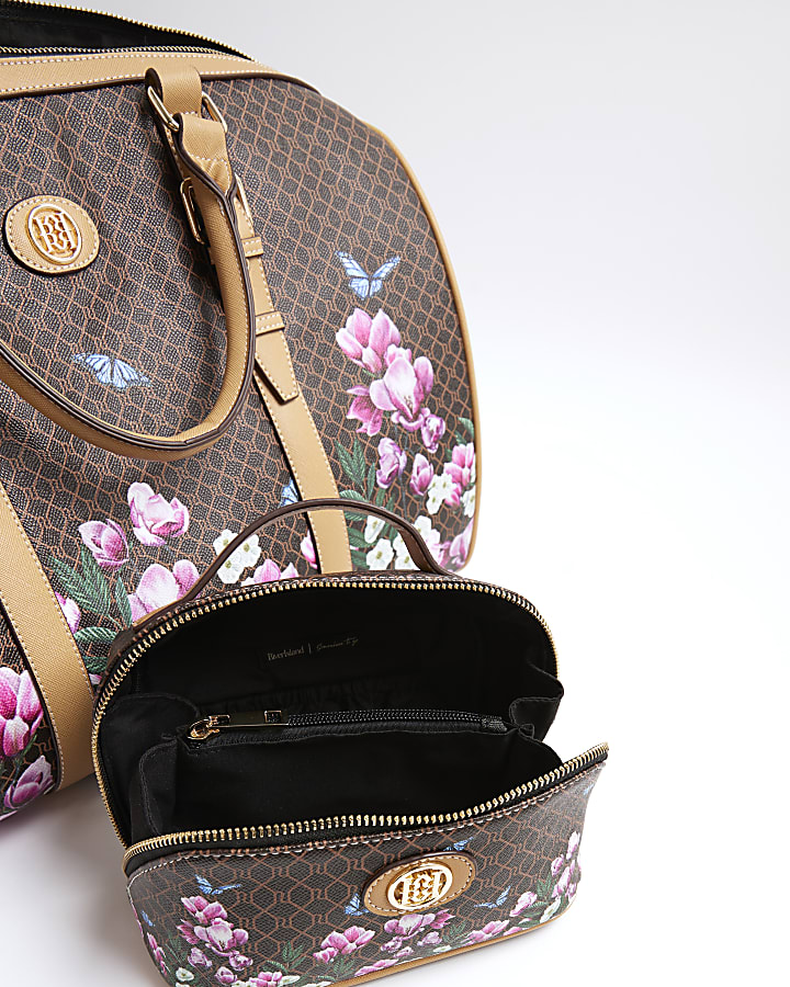 Brown Morgan Floral Monogram Bag Bundle